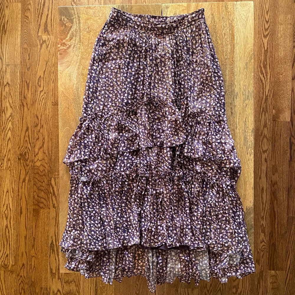 Ulla Johnson Cocoa Ruffled Silk Chiffon Skirt sz 6 - Picture 15 of 15